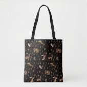 Tote Bag Animaux de forêt automnale Feuilles d'automne (Devant)