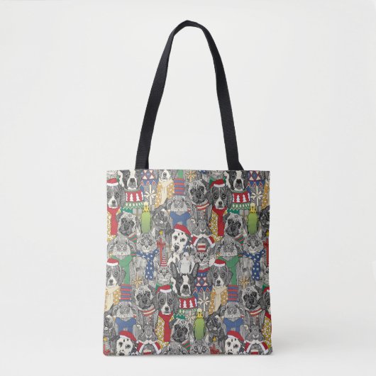 Tote Bag animaux de noël (Devant)
