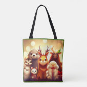 Tote Bag Animaux de Noël 1 (Dos)