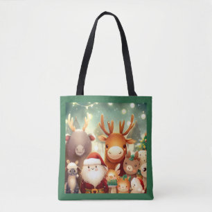 Tote Bag Animaux de Noël 8