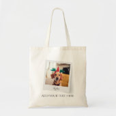 Tote Bag Animaux de Noël Chien de vacances Photo personnali (Devant)