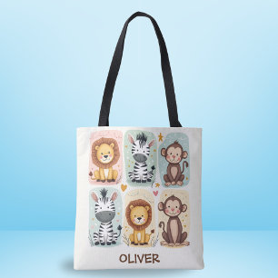 Tote Bag Animaux de safari fantaisistes