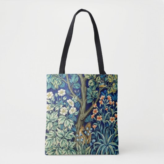 Tote Bag Animaux et fleurs, forêt, William Morris (Devant)