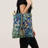 Tote Bag Animaux et fleurs, forêt, William Morris (De près)