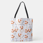 Tote Bag Animaux forestiers Renard et Acorn Motif (Devant)