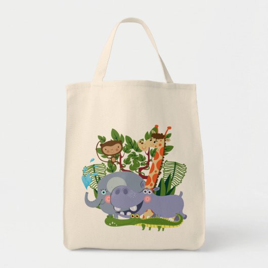 Tote Bag Animaux mignons de safari (Devant)