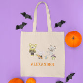 Tote Bag Animaux mignons Halloween Enfants Trick ou Treat