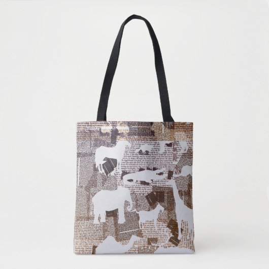 Tote Bag animaux sauvages avec texte (Devant)