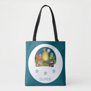 Tote Bag Animaux Sauvages Mignons Fête de Camping dans la J