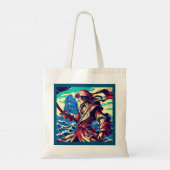 Tote Bag Anime de pirate d'Imaginaire - Coupe de bois 2 (Dos)