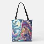 Tote Bag Anime Girl chanter Moonlight Pixie Rainbow Mermaid (Dos)