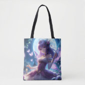 Tote Bag Anime Girl Violet Papillon Aile Lune Fée (Devant)