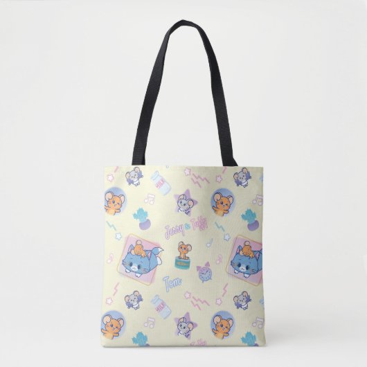 Tote Bag Anime Tom, Jerry et Tuffy Playtime Motif (Devant)