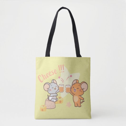 Tote Bag Anime Tuffy et Jerry Cheese au fromage (Devant)