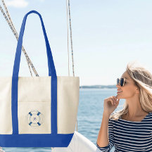 Anneau de sauvetage de bateau à voile monogrammé a