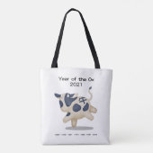 Tote Bag Année de l'Ox Cute Zodiac Animal 2021 (Dos)