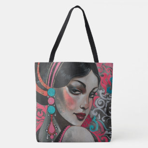 Tote Bag Années 1920 Vintage jolie femme