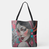 Tote Bag Années 1920 Vintage jolie femme (Dos)