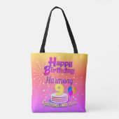Tote Bag Anniversaire 9 ans Rose (Dos)