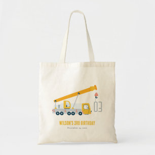 Tote Bag Anniversaire de enfant du véhicule de construction
