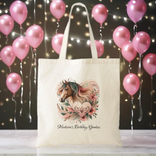 Tote Bag Anniversaire de la fille du cheval