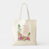 Tote Bag Anniversaire de la profession religieuse Roses ros (Dos)