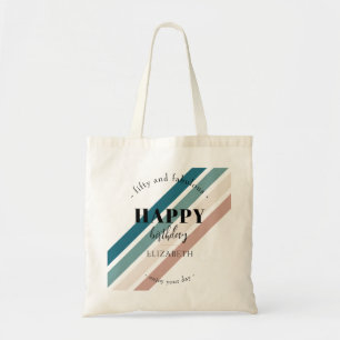 Tote Bag Anniversaire Design minimaliste aux couleurs paste