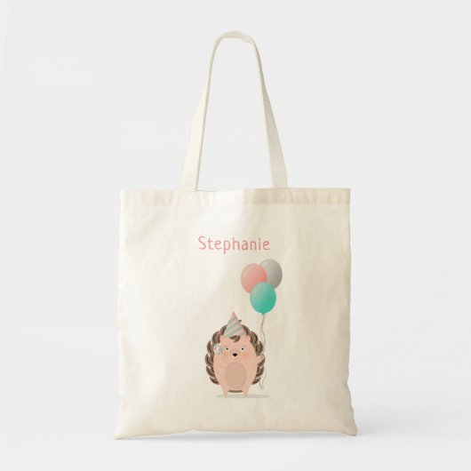 Tote Bag Anniversaire du Hérisson mignon (Devant)