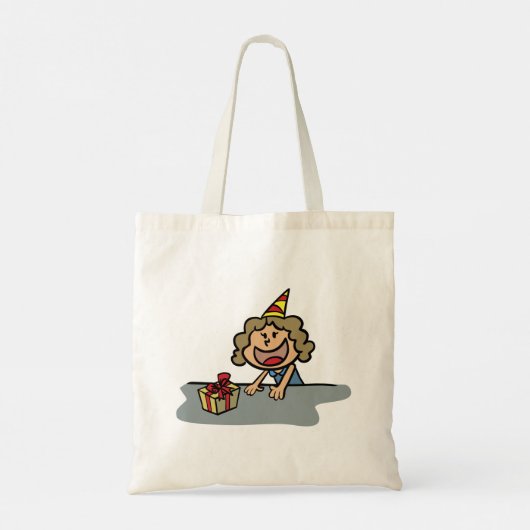 Tote Bag Anniversaire Fille Avec Un Cadeau (Dos)