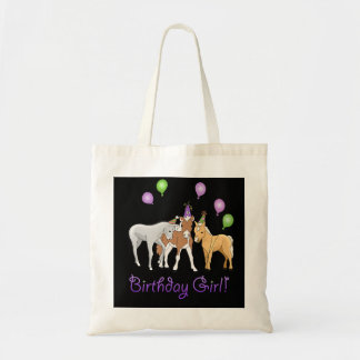 Tote Bag Anniversaire Fille Cheval et Pony Party cadeau Pre