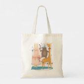 Tote Bag Anniversaire mignon animal. Crocodile de girafe d' (Dos)