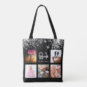 Tote Bag Anniversaire noir argent parties scintillant photo (Dos)