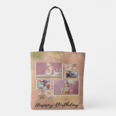 Tote Bag Anniversaire Photo Collage Fourre-tout (Dos)