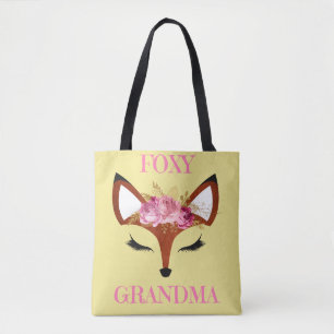 Tote Bag Anniversaire rusé de jour de Fox de grand-maman e