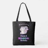 Tote Bag Anniversaire Unicorn Magique mignonne (Dos)