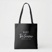 Tote Bag Annonce de grossesse noir et blanc moderne (Devant)