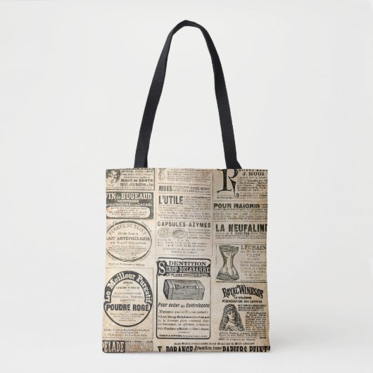 Tote Bag Annonce de journal français 1897 (Devant)