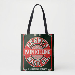 Tote Bag Annonce vintage pour l'huile magique de la douleur