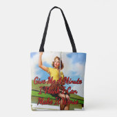 Tote Bag Antenne fixe des années 1950 par Gil Elvgren (Dos)