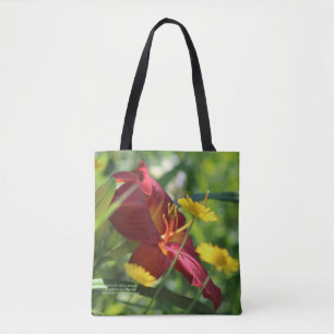 Tote Bag Anthemis rouge de jaune de Daylily