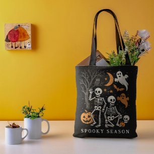 Tote Bag Anti Trump Halloween Skeleton