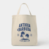 Tote Bag Antigua & Barbuda Caribbean Palm Tree (Dos)