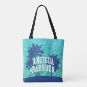 Tote Bag Antigua & Barbuda Caribbean Palm Tree (Dos)