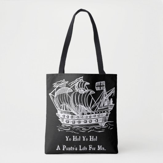 Tote Bag Antique bateau pirate (Devant)