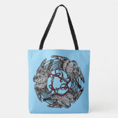 Tote Bag Antique Bookplate Trois Hawks William de Morgan (Devant)