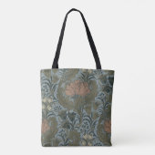 Tote Bag Antique Fleur Morris Jardin Fond d'écran Floral (Dos)