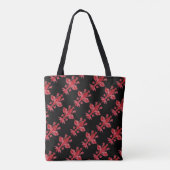 Tote Bag ANTIQUE FLORENTINE FLEUR DE LISE Rouge Noir (Dos)