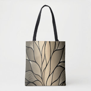 Tote Bag Antique Gold Creative Leave Motif