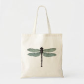 Tote Bag Antique Typographie Vintage Dragonfly Green Wings (Devant)