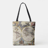 Tote Bag Antique vieille carte inspirée (4) (Dos)